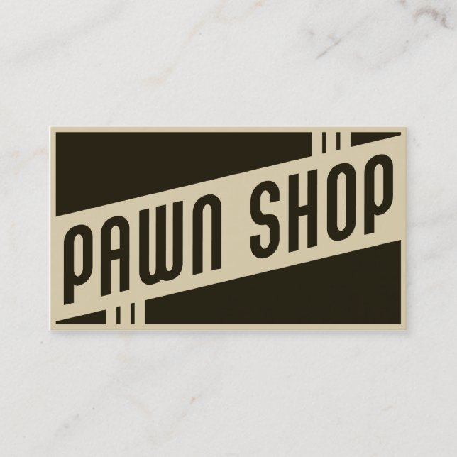 retro pawn shop business card (Front)