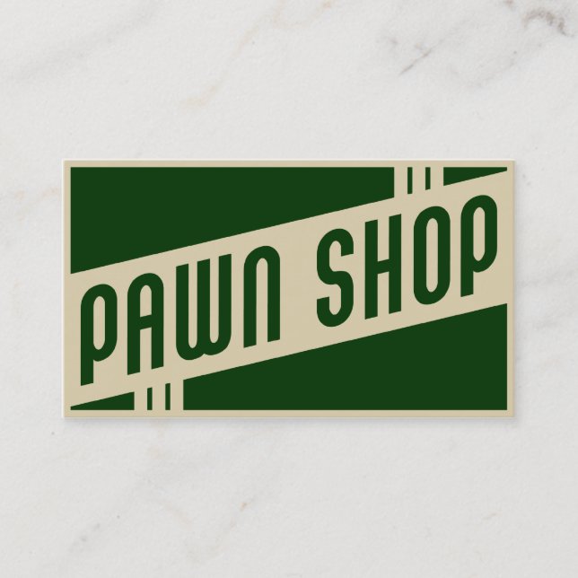 retro pawn shop business card (Front)