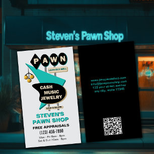 Retro Pawn Shop Business Card