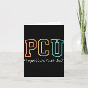 Retro PCU Progressive Care Unit RN Nurse Nursing Card