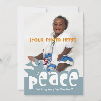 Retro Peace & Joy Greeting Card