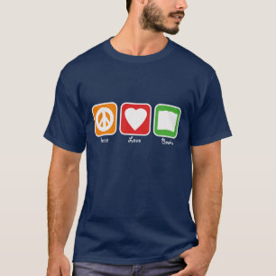 Retro Peace, Love, Books T-Shirt