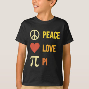 Retro Peace Love Pi 3.14 Happy Pi Day Math Pun Pi T-Shirt
