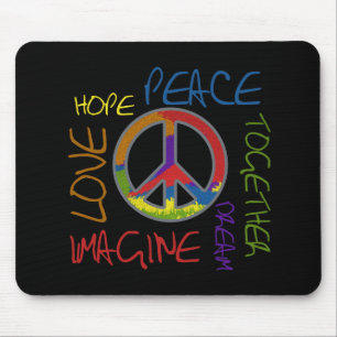 Retro Peace Mouse Mat