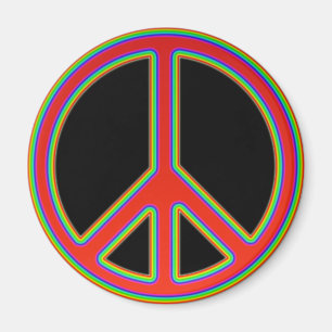 RETRO PEACE SIGN MAGNET
