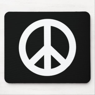 Retro Peace Sign Mouse Mat