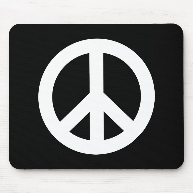Retro Peace Sign Mouse Mat (Front)