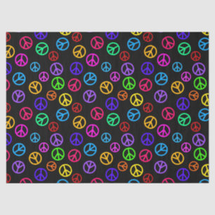 Retro Peace Sign Pattern Tissue Paper