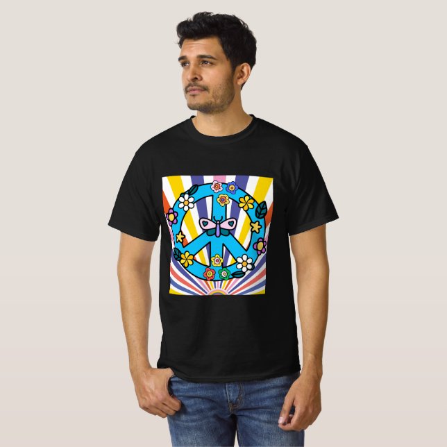 Retro Peace Sign T-Shirt (Front Full)