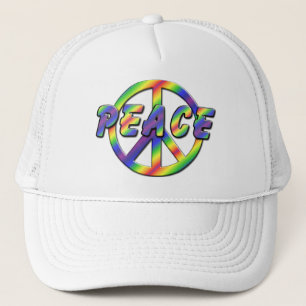 Retro Peace Sign Trucker Hat