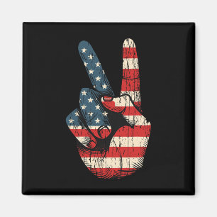 Retro Peace Sign Vintage 60's 70's Hippie Magnet