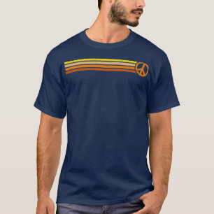 RETRO PEACE STRIPES 70s Sunset T-Shirt