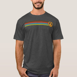 RETRO PEACE STRIPES 70s Vintage Colour Palette T-Shirt