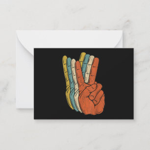 Retro Peace Vintage 60's 70's Hippie Card