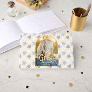 Retro Peach Graduation Guest Book