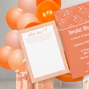 Retro Peach MCM Mid-Century Modern Game Card