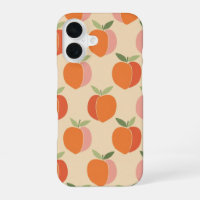 Retro Peach Motif with Grainy Texture