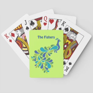 Retro Peacock Playing Cards