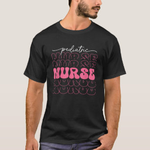 Retro Pediatric Nurse Cute Valentines Day Hearts S T-Shirt