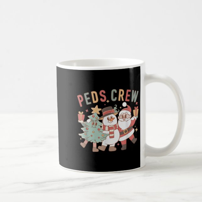 Retro Peds Crew Christmas Paediatrics Nurse Nursin Coffee Mug (Right)