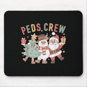 Retro Peds Crew Christmas Paediatrics Nurse Nursin Mouse Mat