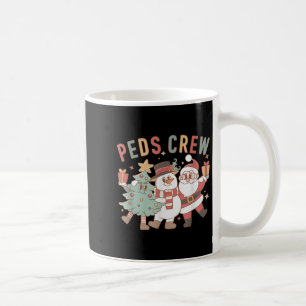Retro Peds Crew Christmas Pediatric Nurse Nursing  Coffee Mug