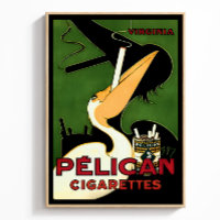 Retro Pelican Cigarettes Ad, French Art Deco Era