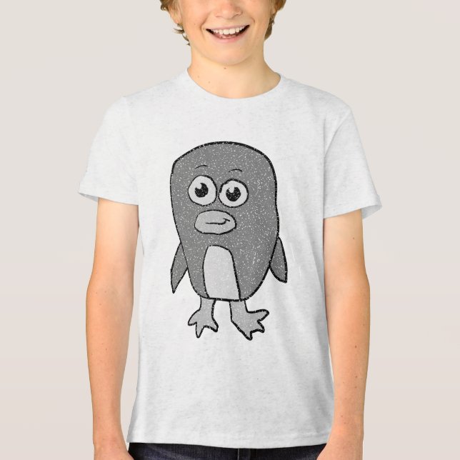 Retro Penguin Tri-Blend Shirt (Front)