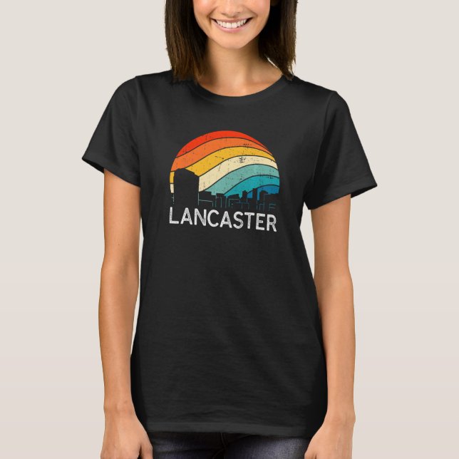 Retro Pennsylvania Lancaster Skyline Vintage Urban T-Shirt (Front)