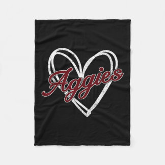 Retro Personalised Aggies-heart Men Women Kid _2  Fleece Blanket