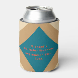 Retro Personalised Can Cooler   Bachelor Weekend