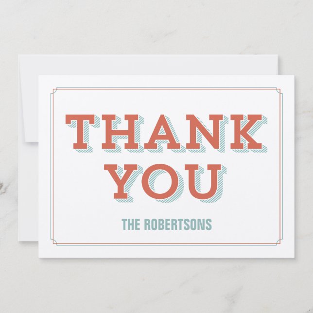 Retro Personalised Felt Paper Note Cards (Front)