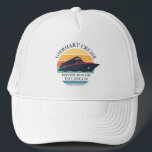 Retro Personalised Matching Family Cruise Ship Trucker Hat<br><div class="desc">Matching retro cruise ship retro design personalised for the whole family on a well deserved vacation. Would look great in the family photos and makes a great keepsake. Simply add your family name,  the departure port and destination or add the year of the cruise by clicking the "Personalise" button.</div>