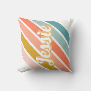 Retro Personalised Name Cushion