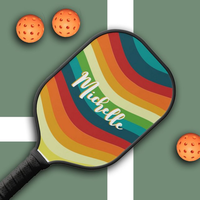 Retro Personalised Name Pickleball Paddle (Retro Personalized Name Pickleball Paddle)