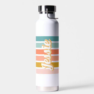Retro Personalised Name Water Bottle