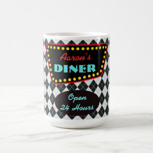 Retro Personalized Diner Mug