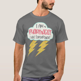 Retro Pharmacist Superpowers Bolt T-Shirt