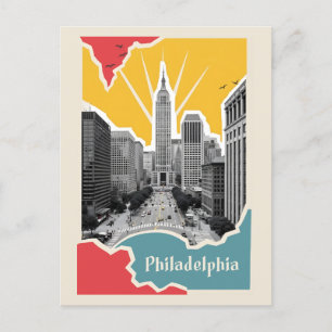 Retro Philadelphia Postcard