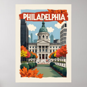 Retro Philadelphia Poster
