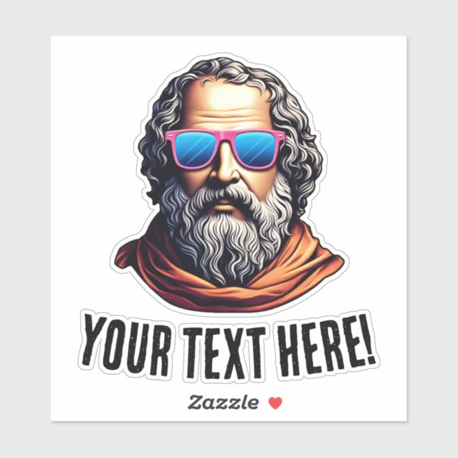 Retro Philosopher Bust - Custom Text (Sheet)