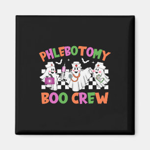 Retro Phlebotomy Boo Crew Phlebotomist Halloween C Magnet