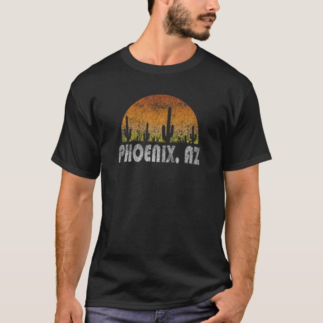 Retro Phoenix Arizona Desert Sunset Vintage T-Shirt (Front)