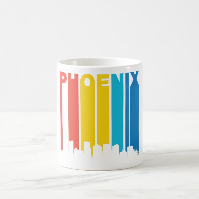 Retro Phoenix Skyline Coffee Mug (Center)
