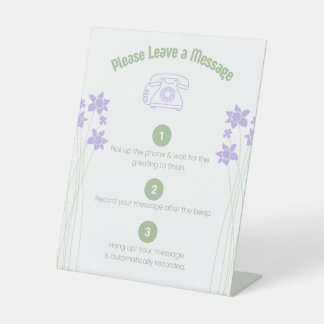 Retro Phone Booth Audio Guest Book Usage Sign