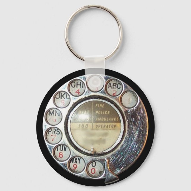 RETRO PHONE DIAL keychain (Front)