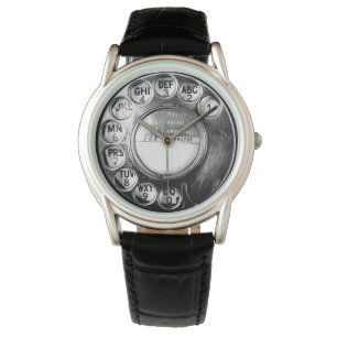 Retro phone dial watch