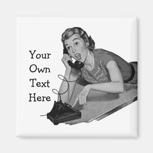 Retro Phone Magnet (Front)