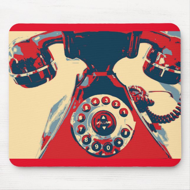 Retro Phone Mouse Mat (Front)
