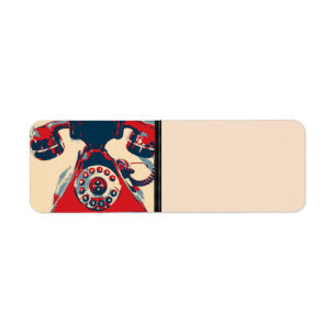 Retro Phone Return Address Label
